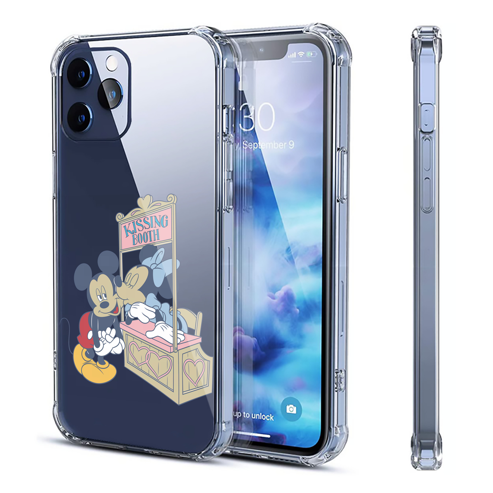 （画像用） ミッキーマウス Mickey Mouse 【iPhone 12シリーズ対応】透明スマホケース（クリアソフトケース）
